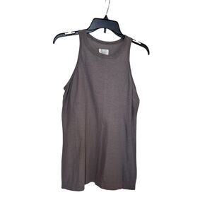 Athleta 100% Cotton Tank Small Charcoal Gray Athleisure Loungewear Gym Workout